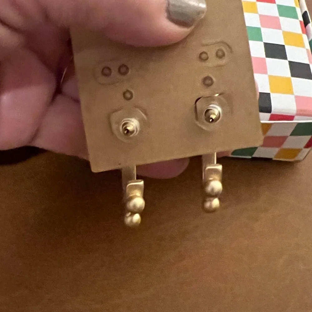 Plunder Design Yellow Fringe and Gold Hoop Earrings - Picture 5 of 6